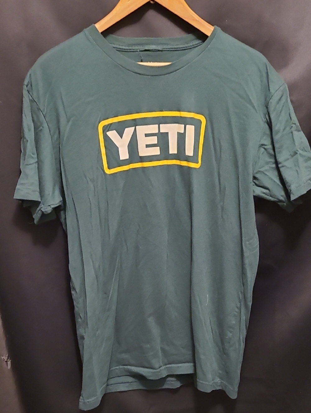 YETI Men's Green Logo T-Shirt